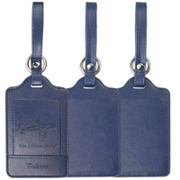 Étiquette de bagage en cuir PU antivol de haute qualité avec couvercle confidentiel Logo personnalisé pour hommes femmes pièces et accessoires de sac spécial