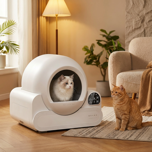 Kotak Pasir Kucing Otomatis Semi-Automatic Sensor Inframerah Kapasitas Besar Pembersih Otomatis dari Produsen Grosir, 10kg Plastik - Product Image 1