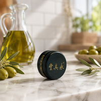 Capuchon en aluminium et plastique noir, vert, or 31,5*24mm avec insert verseur en plastique pour bouteille d'huile d'olive, vente chaude de l'usine Topack