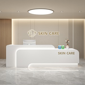 Mostrador de Recepción Minimalista de Madera Ecológica para Salón de Belleza, Hotel, Escuela, Tienda de Ropa, Caja Registradora, Institución de Capacitación - Product Image 5