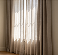 Rideaux en tissu de haute qualité, fonctionnement ultra silencieux, best-seller mondial, rideaux en tissu prêts à poser de qualité supérieure, lisses et silencieux