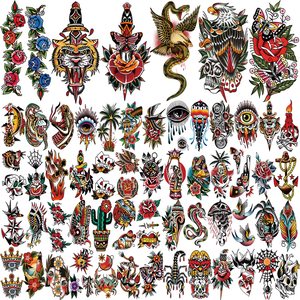 Tatuajes Temporales Clásicos para Adultos, Pegatinas <span class=keywords><strong>de</strong></span> Tatuajes Estilo Old School, <span class=keywords><strong>Tatuaje</strong></span> Estilo Sailor Jerry, <span class=keywords><strong>Tatuaje</strong></span> Tradicional Americano <span class=keywords><strong>de</strong></span> Flor Rosa para Brazo - Product Image 2