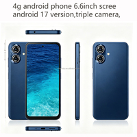هاتف محمول أندرويد 4G G81 بشاشة لمس 6.6 بوصة، شريحتين، أندرويد 17، هاتف ذكي غير مقفل، هاتف أندرويد 4G