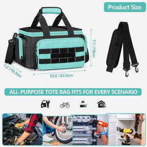 Borsa Porta Attrezzi Spoir per Donne, Organizer per Utensili con Fondo Anti-attrito, Borsa Tattica per Elettricisti, <span class=keywords><strong>Falegnami</strong></span> e Riparatori - Product Image 6