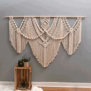 Style nordique coloré salon chambre fond décoration murale corde de coton tissé grande <span class=keywords><strong>tapisserie</strong></span> pour les séjours à l'hôtel et à la maison - Product Image 2