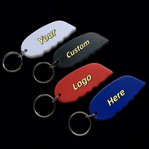 Découpeur d'enveloppes miniature en acier inoxydable et ABS avec logo personnalisé, ouvre-lettre porte-clés, cadeaux promotionnels portables - Product Image 1