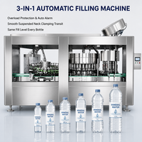 Projet clé en main : Machine automatique de rinçage, remplissage et bouchage de bouteilles en PET et en verre pour eau potable pure et minérale