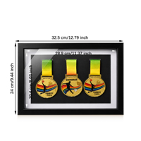 Support de présentation pour médailles, boîte à ombre, cadre en MDF, noir moderne, impression UV personnalisée, cadres photo muraux, décoration intérieure