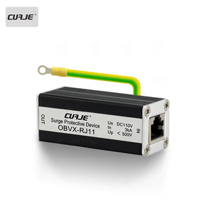 Data e pára-ventos do dispositivo do protetor contra surtos do telefone do protetor contra surtos do sinal RJ11 - Product Image 1