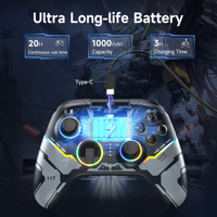 Manette PC EasySMX X15 avec joysticks à effet Hall, manette Switch avec 2 boutons arrière, sans fil 2,4 GHz/Bluetooth/Gampad
