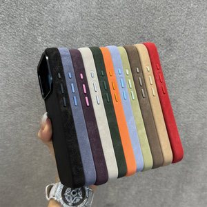 Funda de Teléfono de Lujo Magnética de PU con Tacto de Piel <span class=keywords><strong>y</strong></span> Forro de Franela de Color Puro para <span class=keywords><strong>iPhone</strong></span> 17 Air 16 15 Pro Max, en Tendencia - Product Image 6