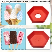 Ensemble d'outils de crème glacée en silicone respectueux de l'environnement Porte-goutte sans gâchis et support de plateau de cône de Popsicle pour les enfants
