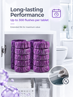 Tablette nettoyante pour cuvette de toilettes violette, nettoyage puissant, fraîcheur longue durée, entretien professionnel des toilettes