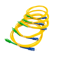 Simplex SC/APC to SC/UPC Single Mode 3.0mm 9/125 G652D Yellow PVC Fiber Patch Cord 1260-1650nm FTTH Network