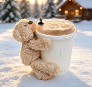 Mini Oso de Peluche para Taza <span class=keywords><strong>MARZO</strong></span>, Peluche Súper Suave Bordado para Taza de Café - Product Image 2