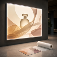 Film BOPET blanc semi-transparent (BSD02) - Grade mat diffuseur pour caissons lumineux publicitaires, enseignes rétroéclairées et films pour vitrines de magasins