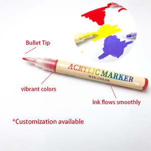 Nuevas llegadas 12 colores arte permanente resaltador pintura pluma impermeable acrílico marcador conjunto para pizarra DIY artesanía madera vidrio - Product Image 4