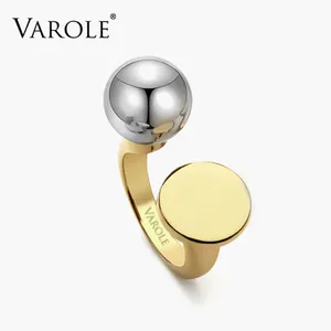 Varole - Anel de noivado feminino com bola e círculo, joia fashion com nó e midi, anel de noivado para mulheres, bolsa feminina, aneis femininos, moda feminina