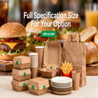 Cajas de Embalaje de Alimentos de Papel Kraft Personalizadas, Modernas y Elegantes, con Logotipo