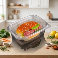 Boîte d'emballage en plastique jetable de qualité alimentaire pour gâteaux carrés et contenants de chewing-gum avec estampage en relief, épaisseur 0,38 mm