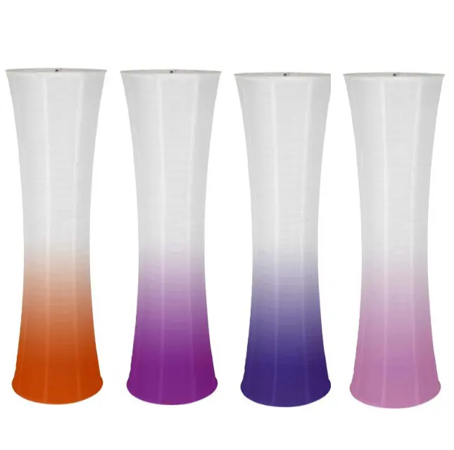 Avrupa Modern renkli degrade dekoratif pirinç kağıt gölge Led lambader/ışık