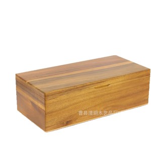Acacia Wood <b>Tea</b> Bag Storage <b>Box</b> Rectangular Covered With Compartments For Coffee And <b>Tea</b> Drawer Organizer - Product Image 5