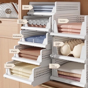 QX-Z03 Design Thickened Foldable Plastic Wardrobe <strong>Storage</strong> Cabinet with Drawers <strong>for</strong> Home Clothing Organization Sorting <strong>Baskets</strong> - Product Image 3
