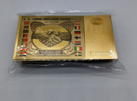 Billets de banque en plaqué or 24k, billets commémoratifs euro, décoration de billets de banque en or plaqué Antique, Souvenir 1000000