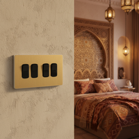 Interrupteurs muraux à bascule en aluminium, panneau en acier inoxydable, prise électrique traditionnelle en métal, normes UK, EU, US, 250V, pour hôtel