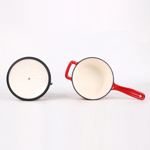 Juego de utensilios de cocina de hierro fundido antiadherente rosa que incluye una olla de leche de hierro fundido hecha de metal duradero - Product Image 6