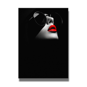 Arte Murale su Tela Moderna <span class=keywords><strong>e</strong></span> Alla Moda con Ritratto <span class=keywords><strong>Bianco</strong></span> <span class=keywords><strong>e</strong></span> <span class=keywords><strong>Nero</strong></span> Incorniciato Personalizzabile per Decorazione Soggiorno - Product Image 1