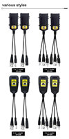 Balun de Video Activo 2 en 1 de 8MP, Transceptor de Video y Alimentación BNC a RJ45 para CCTV AHD/CVI/TVI/CVBS, Conector de Alimentación DC 5.5/2.1, Carcasa de ABS