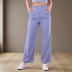 New Fashion Women Denim <b>Jeans</b> <b>Elastic</b> <b>Waist</b> Wide Leg Loose Fit Customized Color & Fabric Bangladesh Garments Cheap Price - Product Image 2