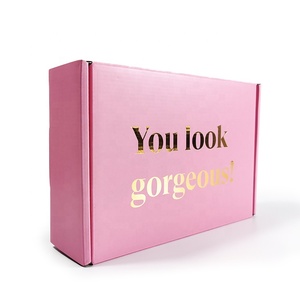 Boîte en carton d'expédition écologique personnalisée avec languette de tirage <span class=keywords><strong>rose</strong></span> <span class=keywords><strong>pour</strong></span> gobelets, couteaux, bombes de bain, extensions de <span class=keywords><strong>cheveux</strong></span> 6x4 - Product Image 1