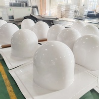 Nouveau design formage sous vide plastique industriel couvercle hémisphérique creux Capsule spatiale Radôme demi-dôme coupe couleur personnalisée