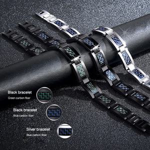 Bracelet magnétique en fibre <span class=keywords><strong>de</strong></span> carbone bleu énergie bracelet en fibre <span class=keywords><strong>de</strong></span> carbone en acier inoxydable bracelet d'énergie quantique pour <span class=keywords><strong>la</strong></span> <span class=keywords><strong>perte</strong></span> <span class=keywords><strong>de</strong></span> <span class=keywords><strong>poids</strong></span> - Product Image 3