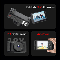 Cámara Digital Réflex de Alta Definición con Lente Única 5K 30FPS, Zoom Óptico 10x-20x, Sensor de Imagen CMOS para Niños, Cámara de 80MP