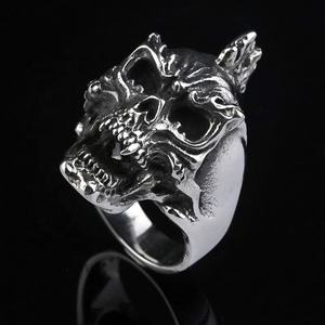 Anillos Punk para Hombre, Joyería de Acero Inoxidable, Diseños de Calaveras, Anillo de Dedo Personalizado Vikling, Precio al por Mayor - Product Image 3