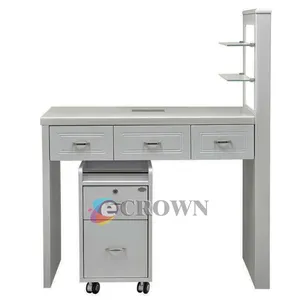 Workstation showcase Civil Led Light Metal Constant Temperature nail salon stoving varnish showcase display kiosk design table