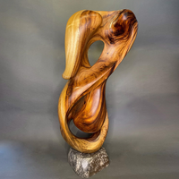 Statue effet bois décoration maison personnalisée artisanat en bois