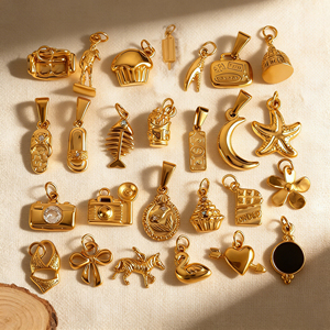 Ciondoli Misti a Tema Viaggio - Fotocamera, Valigia, Dollaro, Bikini in Acciaio Inossidabile |   Ciondoli Impermeabili all'Ingrosso per Creazione di Gioielli Fai-da-Te - Product Image 3