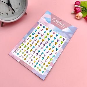 Adesivo con gemma per bambini Cross-border di cristallo con diamante ricompensa giocattoli decorativi colore amore ovale fiore prugna - Product Image 4