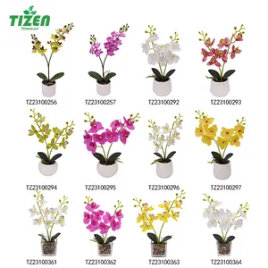 Tizen Factory Bulk Wholesale High Quality Artificial Flowers Potted Custom Real Touch Decorative Flowers Potted