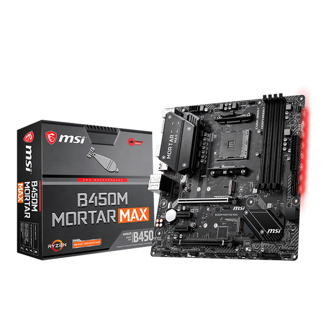 Original New for MSI B450M MORTAR MAX Desktop Motherboard Integrated Graphics SATA Hard Drive Interface Support for 64 GB DDR4