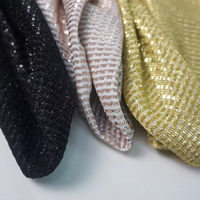 Tissu de liaison 3d Checks Maille à carreaux métallique collée avec tissu de liaison Interlock