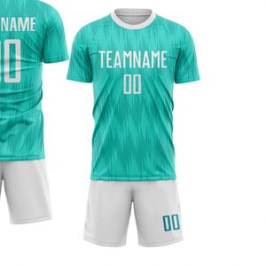 ชุดเสื้อฟุตบอลและกางเกงขาสั้นน้ำหนักเบา ระบายอากาศได้ดี ชุดกีฬาสำหรับทีม เหมาะสำหรับการฝึกซ้อมฟุตบอลและการแข่งขัน - Product Image 2
