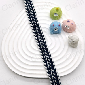 เว็บบิ้งผ้าฝ้ายลายก้างปลาคุณภาพสูงขนาด <span class=keywords><strong>1</strong></span>.2 ซม. เป็นมิตรกับสิ่งแวดล้อม สำหรับอุปกรณ์ตกแต่งเสื้อผ้า สิ่งทอภายในบ้าน และกระเป๋า - Product Image 5