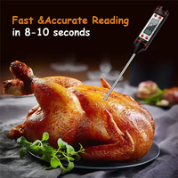 Termometer Daging Digital Bacaan Instan SW untuk Air, Minyak, Makanan, BBQ, Termometer Elektronik Rumah Tangga