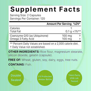 Capsules de CoQ10 de haute qualité à absorption facile pour favoriser la santé cardiaque et la protection antioxydante. - Product Image 3