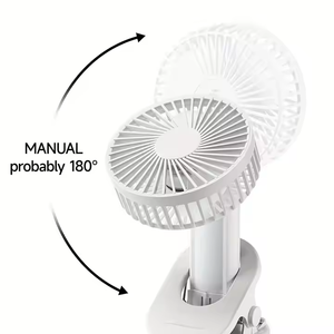 Ventilateur de bureau portable multifonctionnel à chargement USB, haute puissance, 5V, refroidissement par air, trois vitesses, moteur sans balais en plastique, <36dB, autonomie 3-6h - Product Image 3